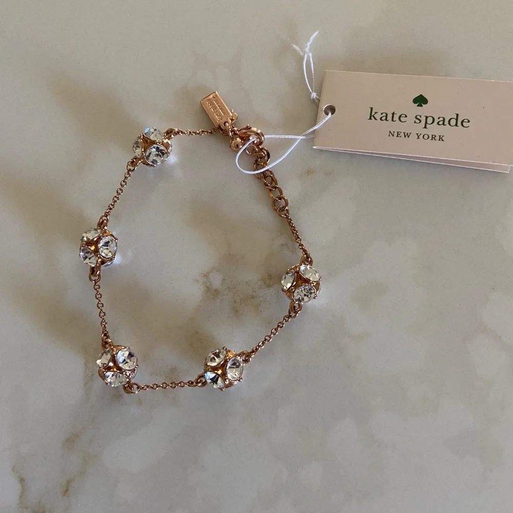 New Kate Spade Rose Gold Lady Marmalade Bracelet With jewelry bag - Picture 5 of 6